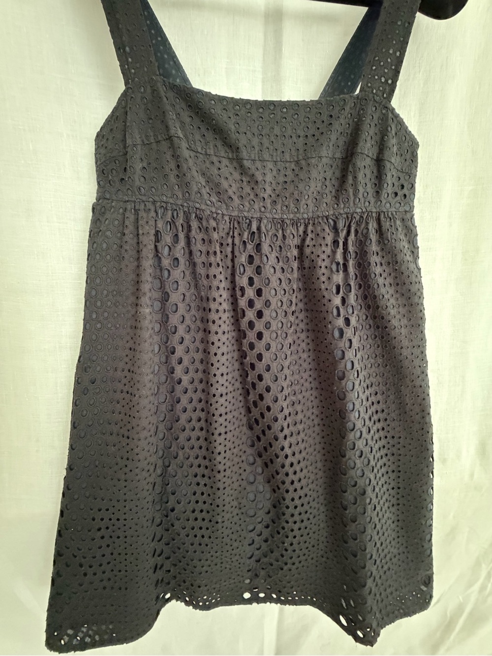 Vince Black Eyelet Camisole Tank
